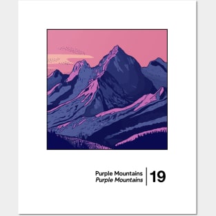 Purple Mountains - Minimalist Illustration Artwork Posters and Art